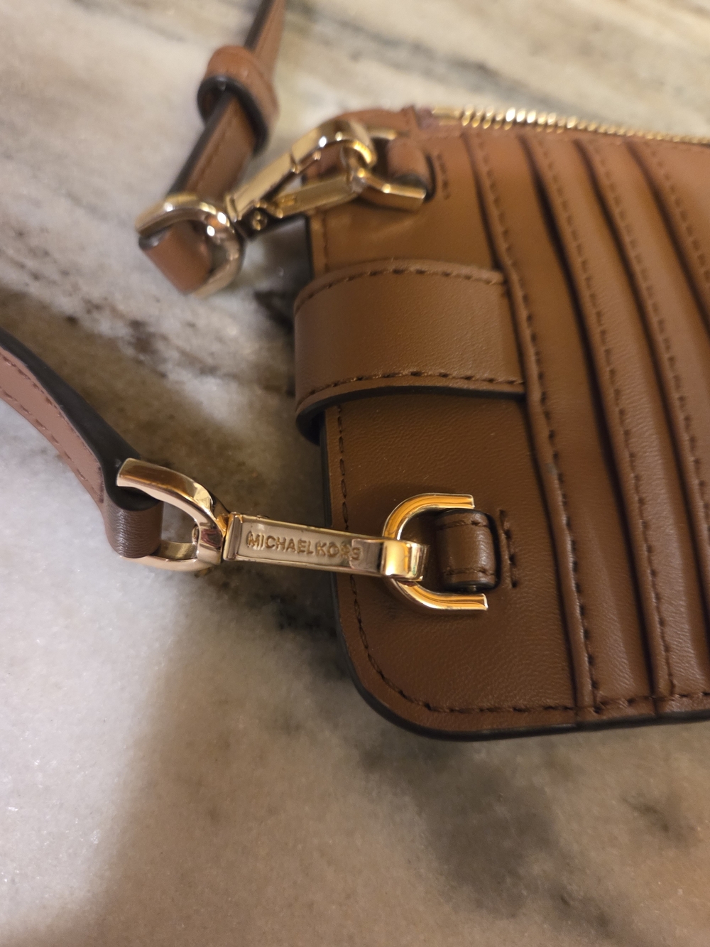 Michael Kors Brown Signature Phone Crossbody - Picture 4 of 10